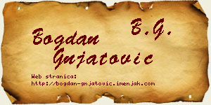Bogdan Gnjatović vizit kartica